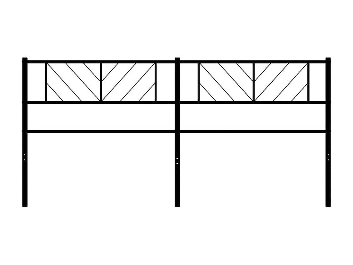 Tête de lit métal noir 180 cm