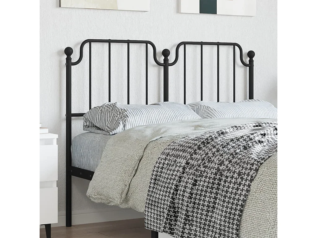 Testiera in Metallo Nero 120 cm