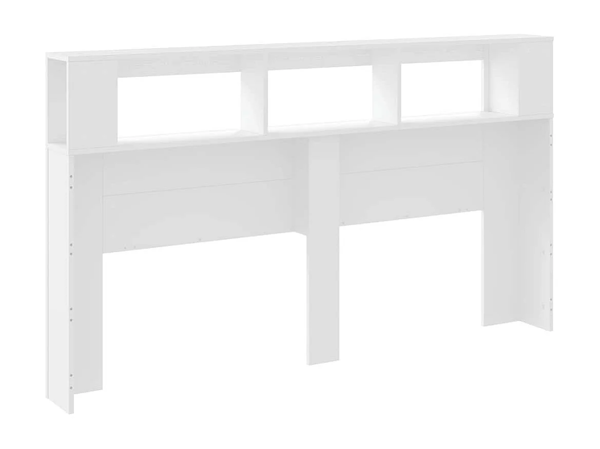 Testiera LED Bianca 180x18,5x103,5 cm Legno Multistrato