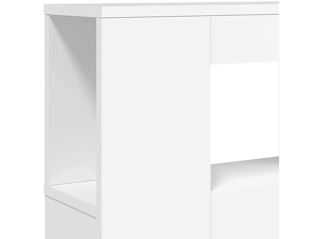Testiera LED Bianca 180x18,5x103,5 cm Legno Multistrato