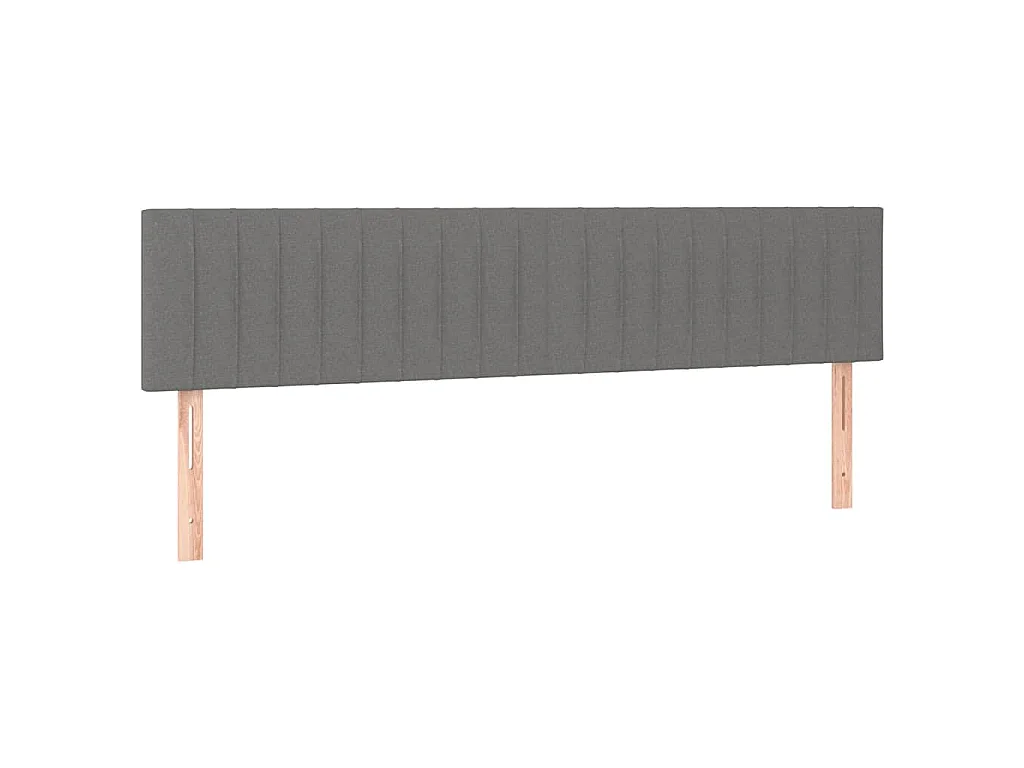 Têtes de lit Gris foncé 160x5x78/88 cm Tissu