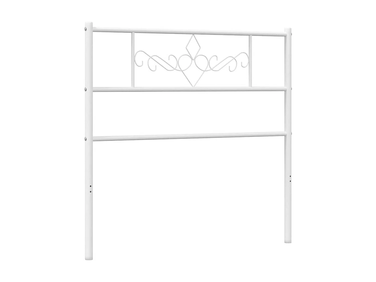 Vervangend hoofdbord 90 cm metaal wit