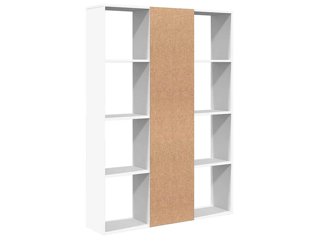 Paravent Séparateur de pièce/Bibliothèque Blanc 100x24x140 cm