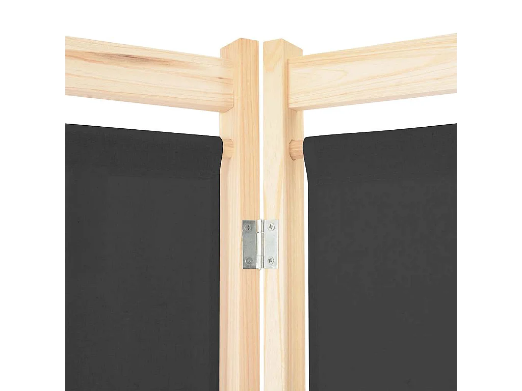 Paravent 5 panneaux Gris 200 x 170 x 4 cm Tissu