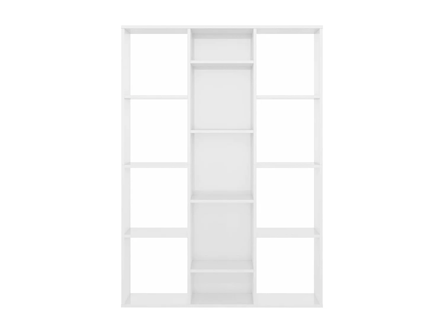 Séparateur de pièce/Bibliothèque blanc brillant Bois ingénierie