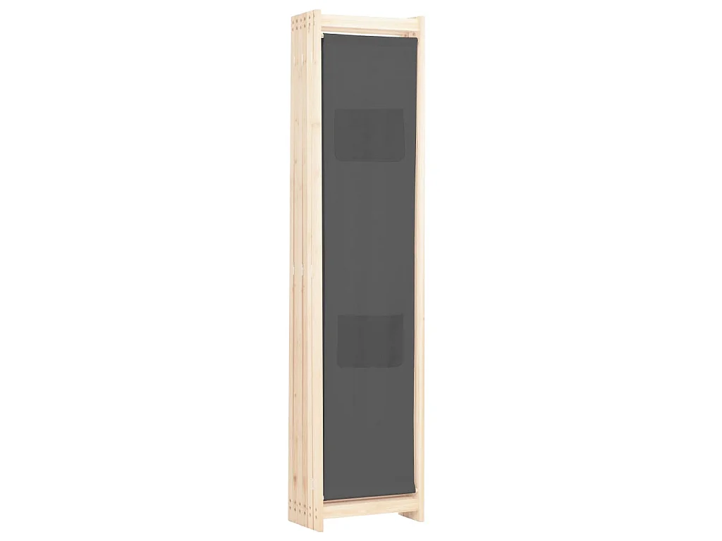 Paravent 6 panneaux Gris 240 x 170 x 4 cm Tissu