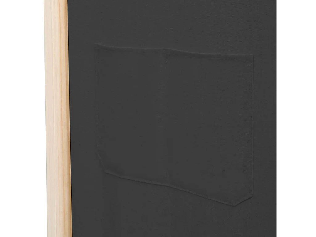 Paravent 6 panneaux Gris 240 x 170 x 4 cm Tissu