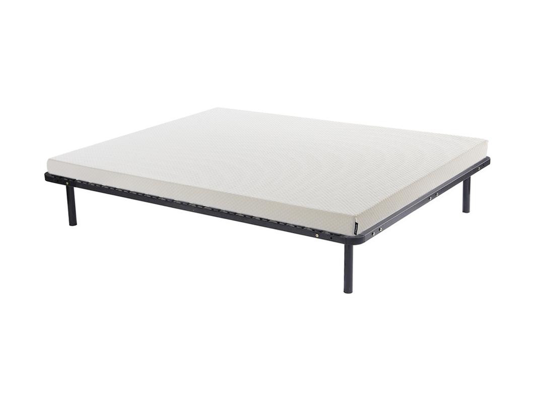 Ensemble 140 x 190 cm cadre à lattes + matelas mousse déhoussable ép.9cm - OCHI de YSMÉE