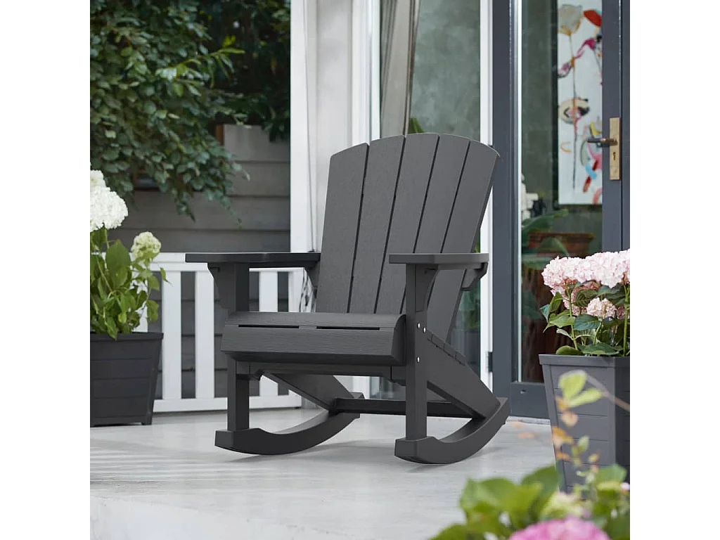 Chaise à bascule Adirondack Troy Graphite