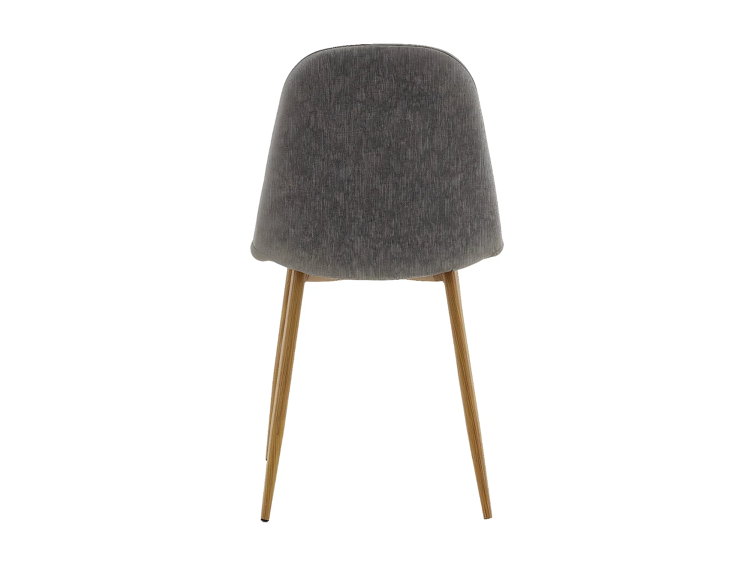 Chaises à manger lot de 2 Polar polyester gris et naturel