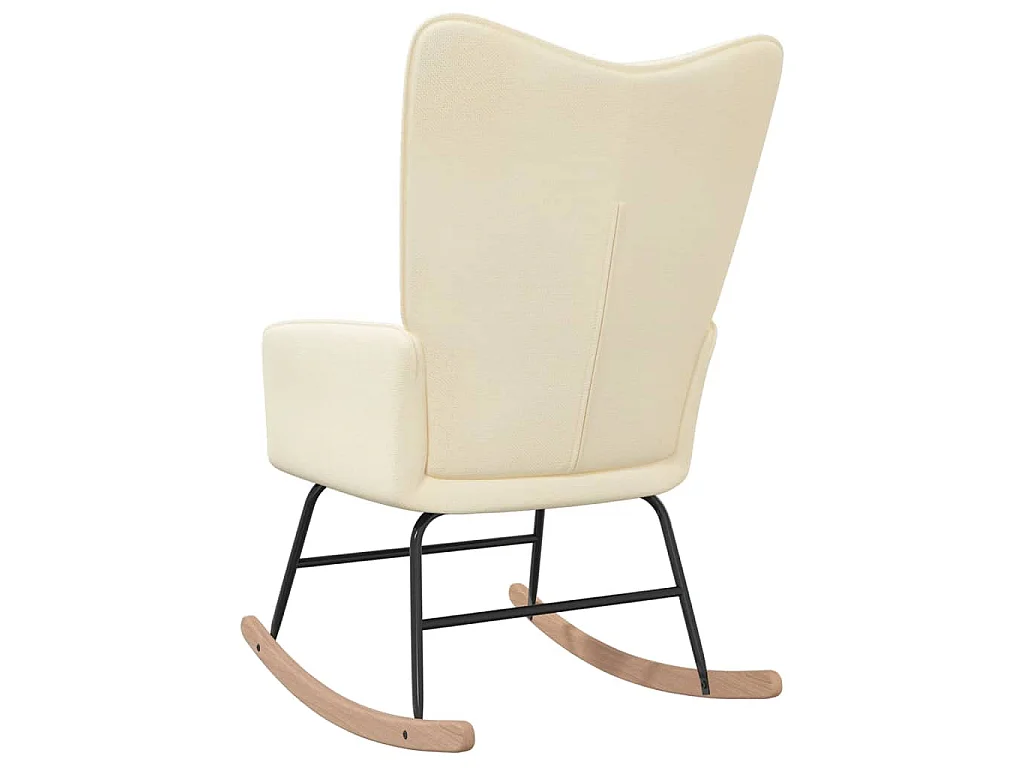 Chaise à bascule Crème Tissu
