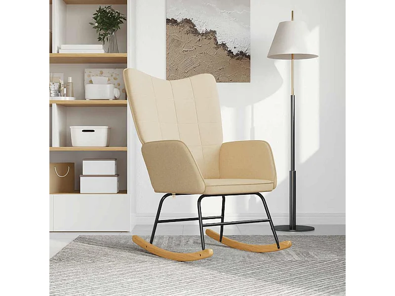 Chaise à bascule Crème Tissu