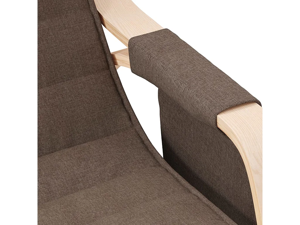 Chaise à bascule Marron foncé Tissu