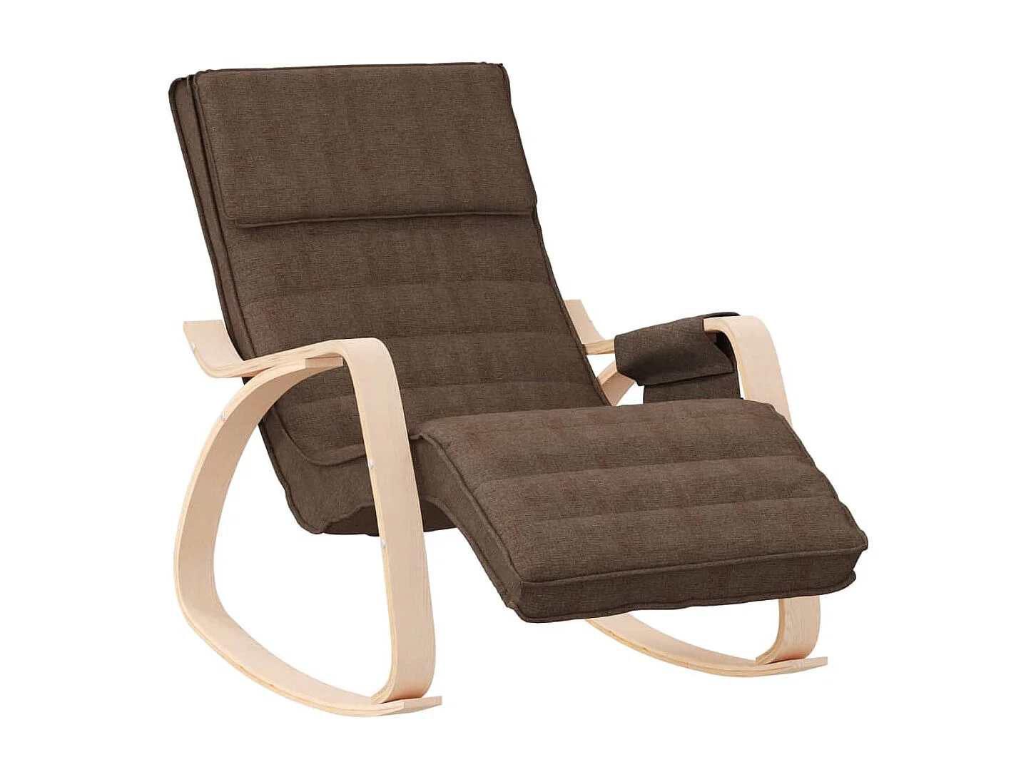 Chaise à bascule Marron foncé Tissu