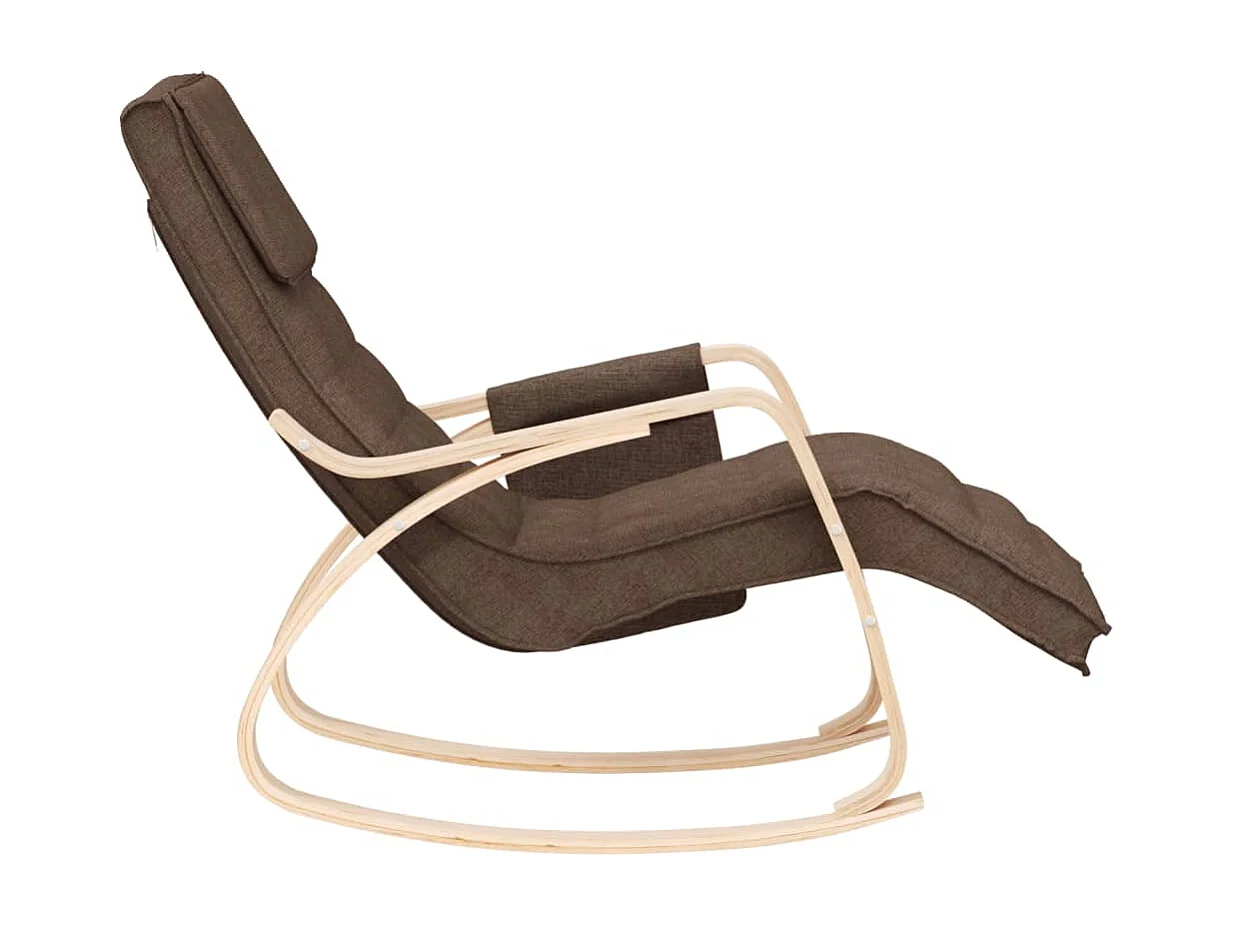 Chaise à bascule Marron foncé Tissu