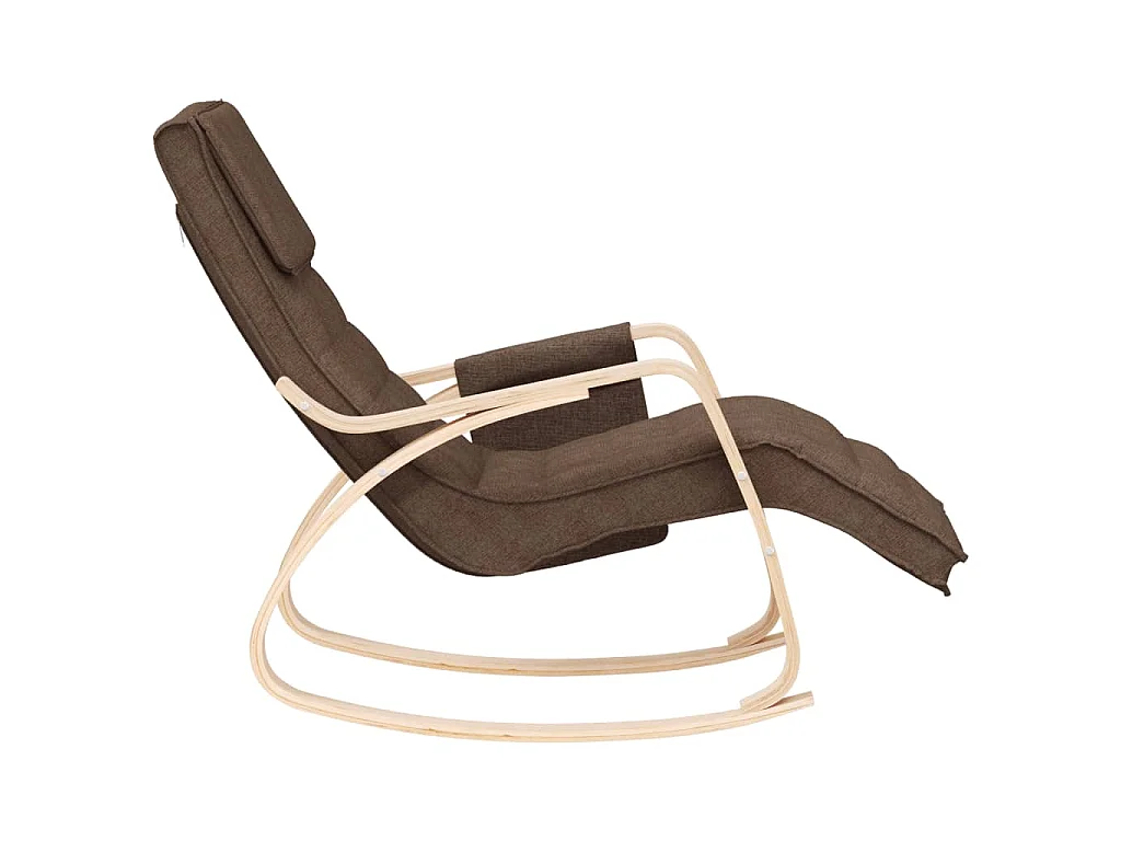 Chaise à bascule Marron foncé Tissu