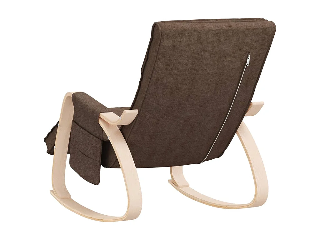 Chaise à bascule Marron foncé Tissu