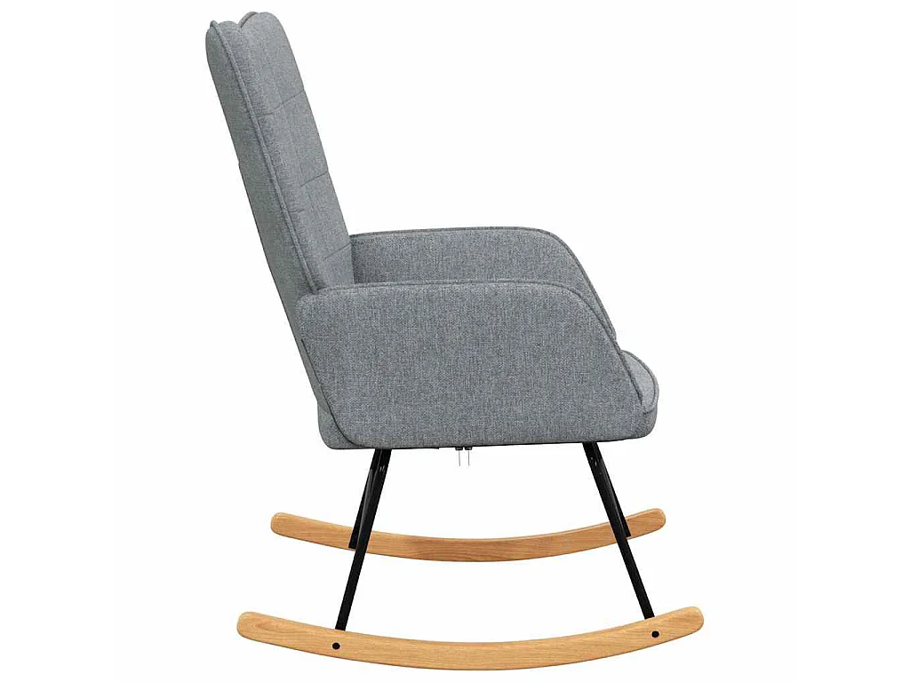 Chaise à bascule Gris clair Tissu