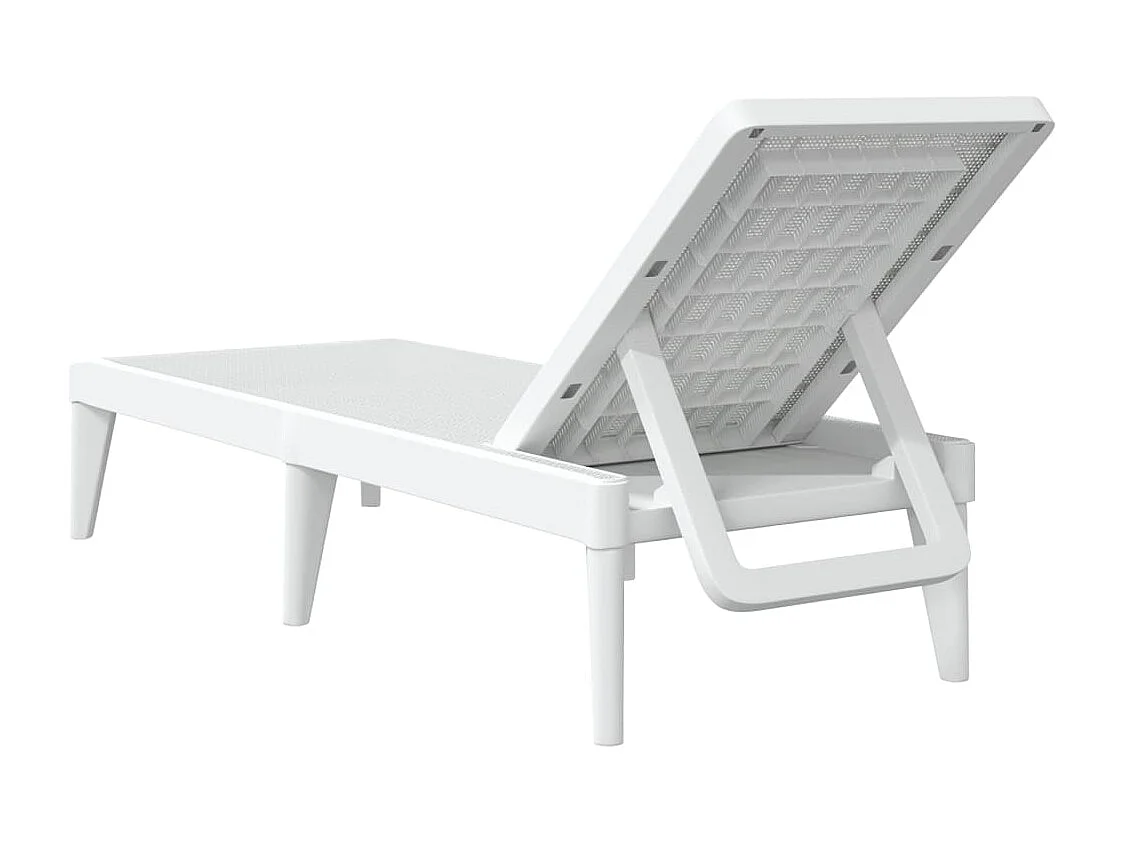 Ligbed 186x60x29 cm polypropeen wit