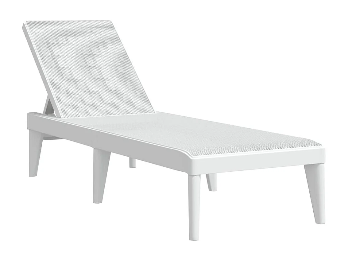 Chaise longue blanc 186x60x29 cm PP