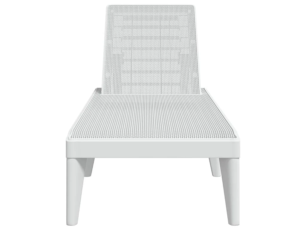 Chaise longue blanc 186x60x29 cm PP