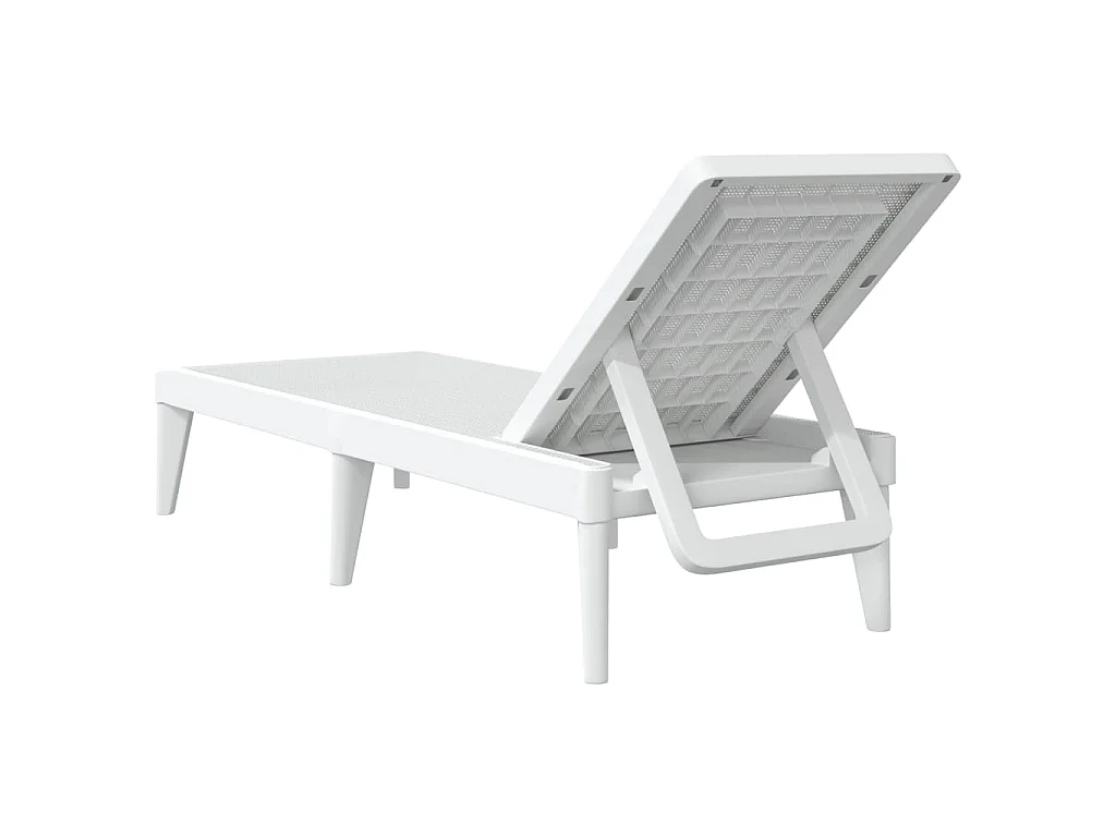 Chaise longue blanc 186x60x29 cm PP
