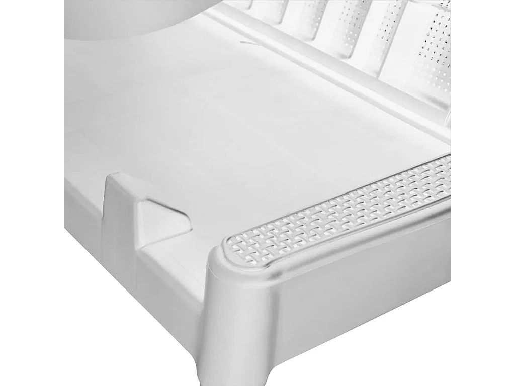 Chaise longue blanc 186x60x29 cm PP