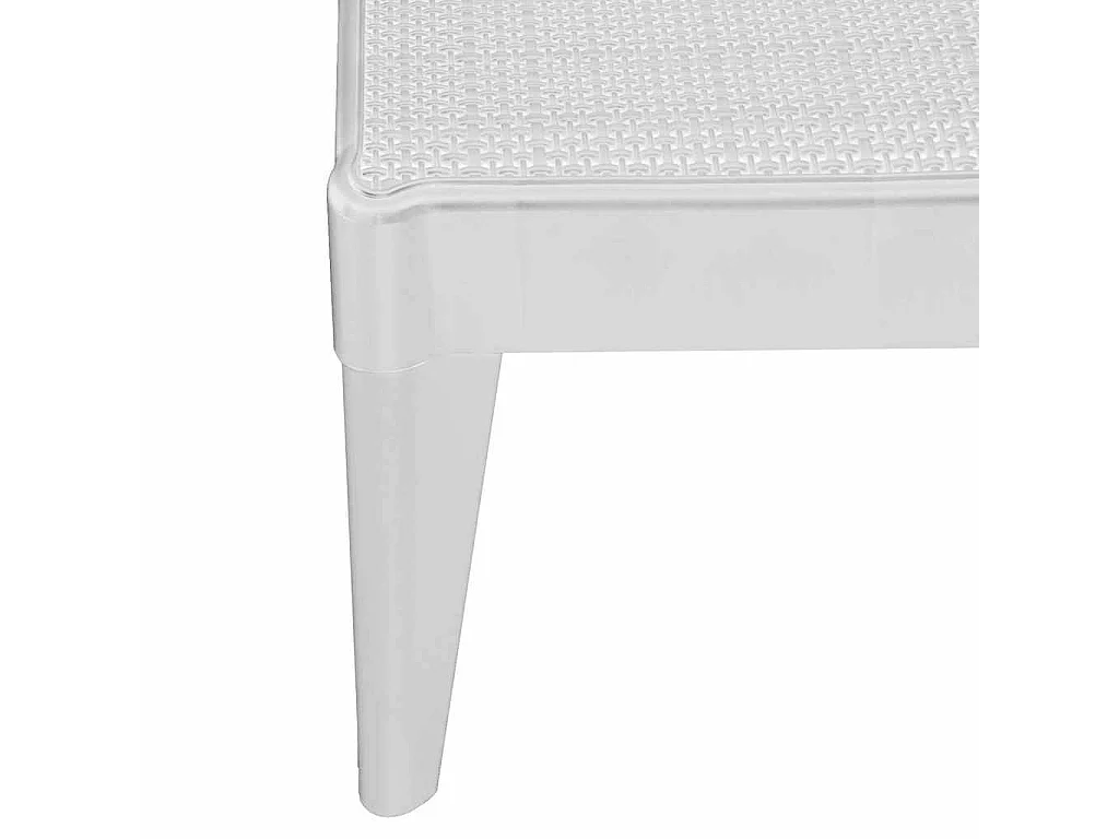 Chaise longue blanc 186x60x29 cm PP