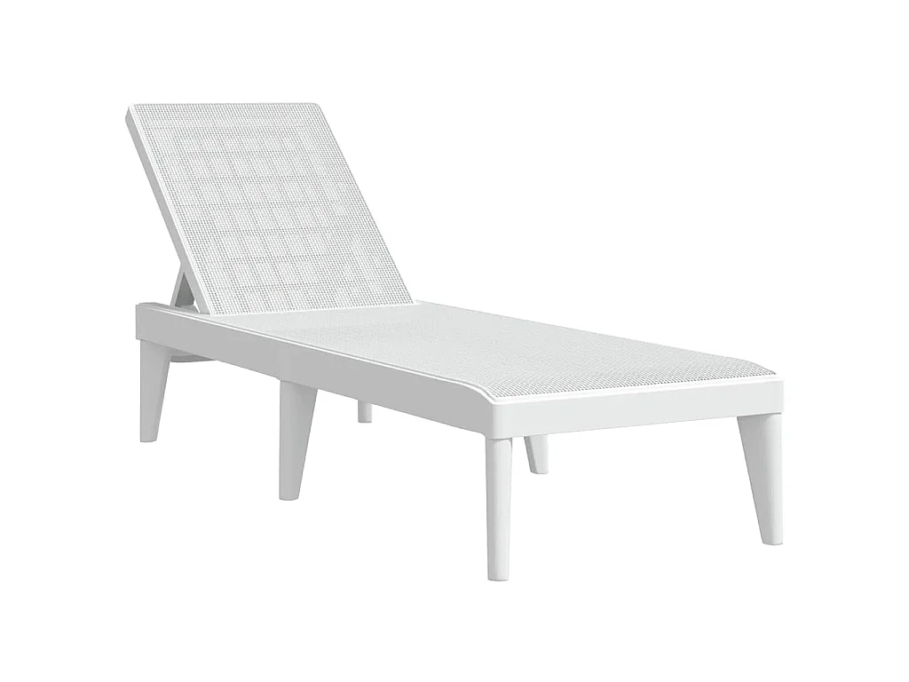 Chaise longue blanc 186x60x29 cm PP