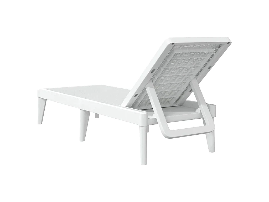 Chaise longue blanc 186x60x29 cm PP