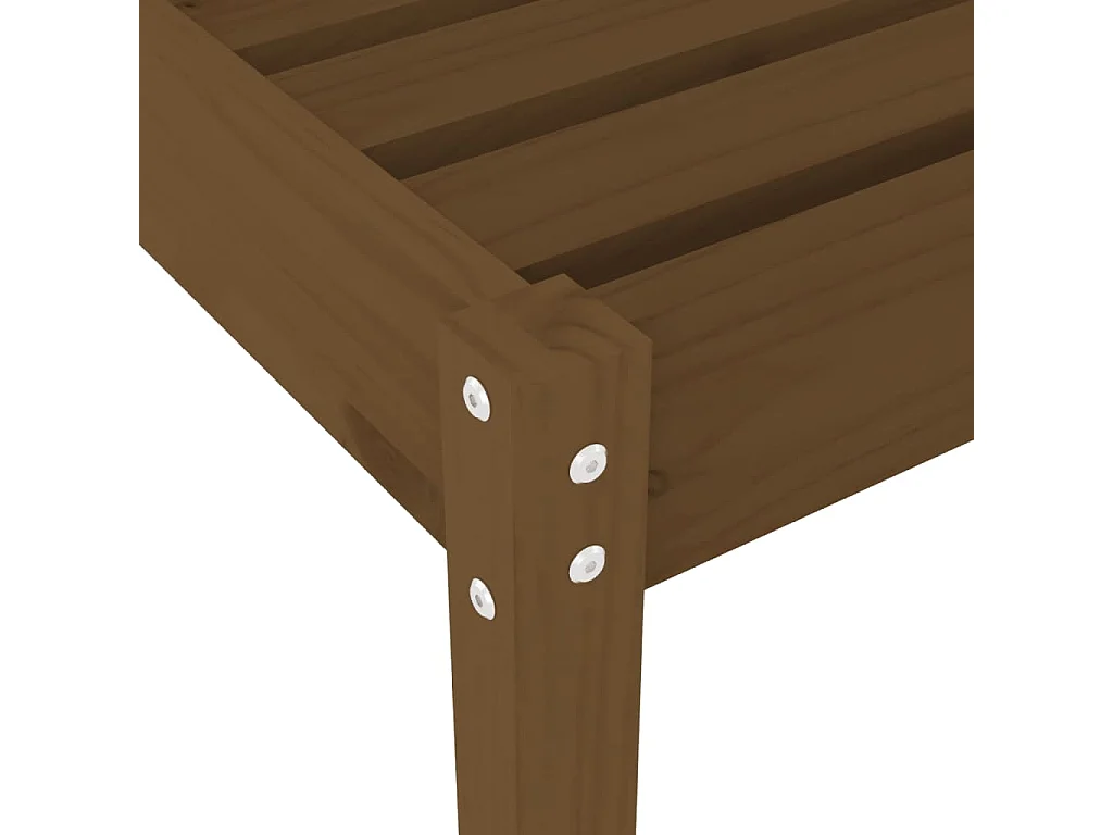 Chaise longue marron miel 199,5x60x74 cm bois massif de pin
