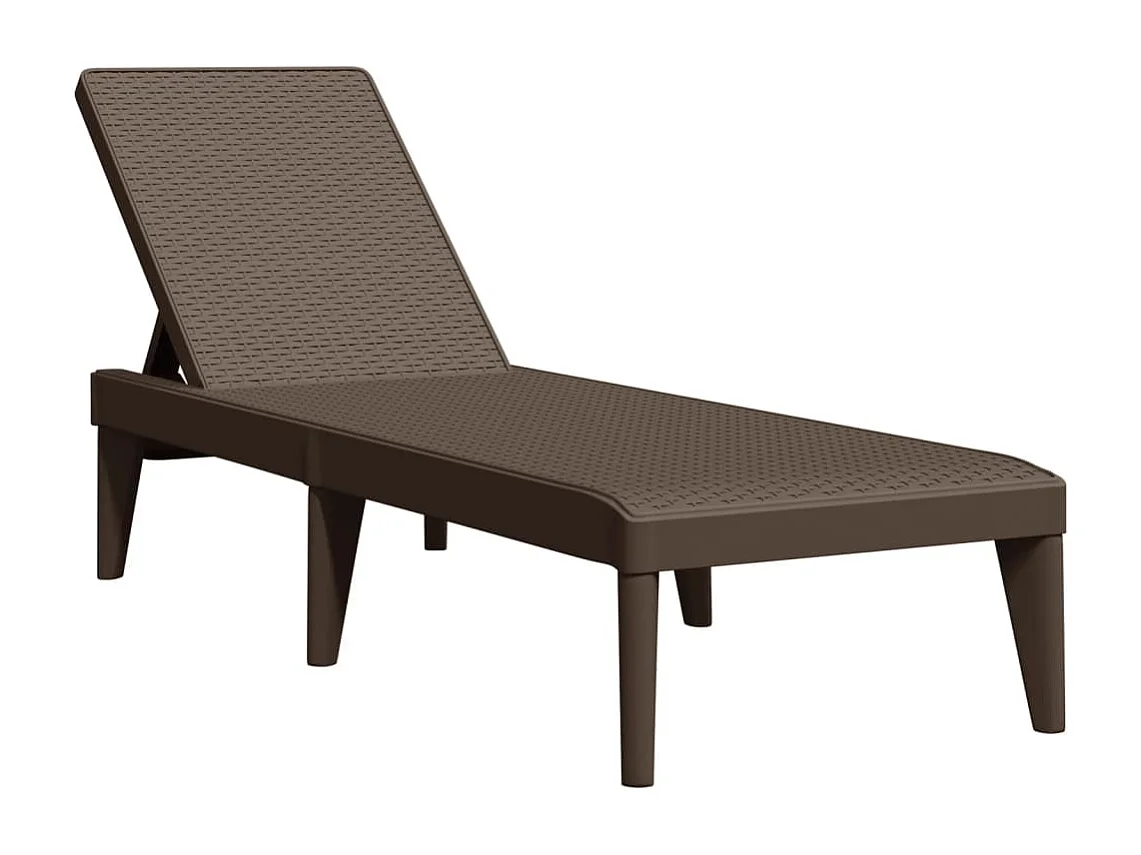 Chaise longue marron 186x60x29 cm PP