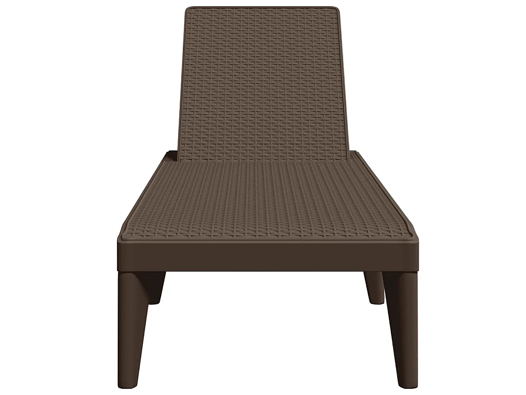 Chaise longue marron 186x60x29 cm PP