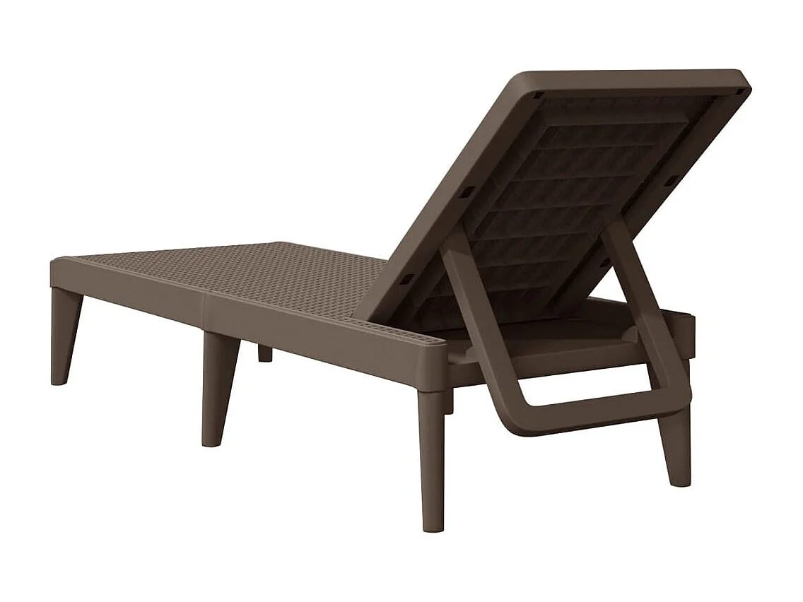 Chaise longue marron 186x60x29 cm PP