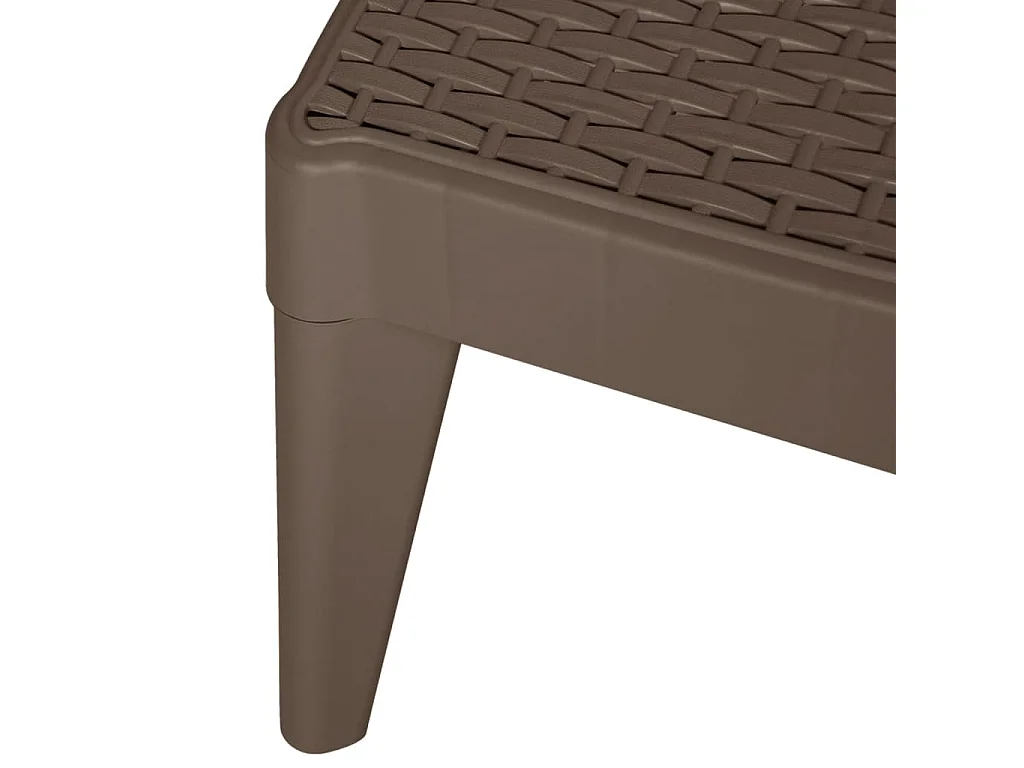 Chaise longue marron 186x60x29 cm PP