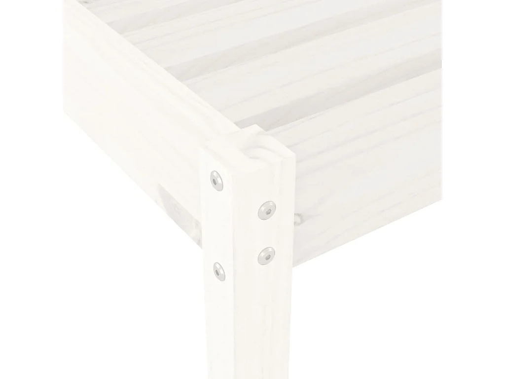 Ligstoel 199,5x60x74 cm massief grenenhout wit