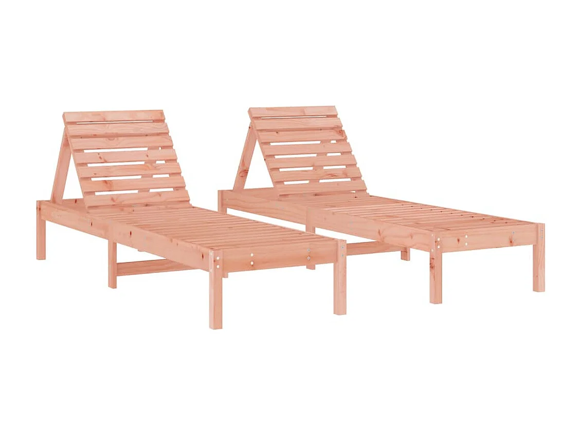Chaises longues lot de 2 199,5x60x74 cm bois massif de douglas