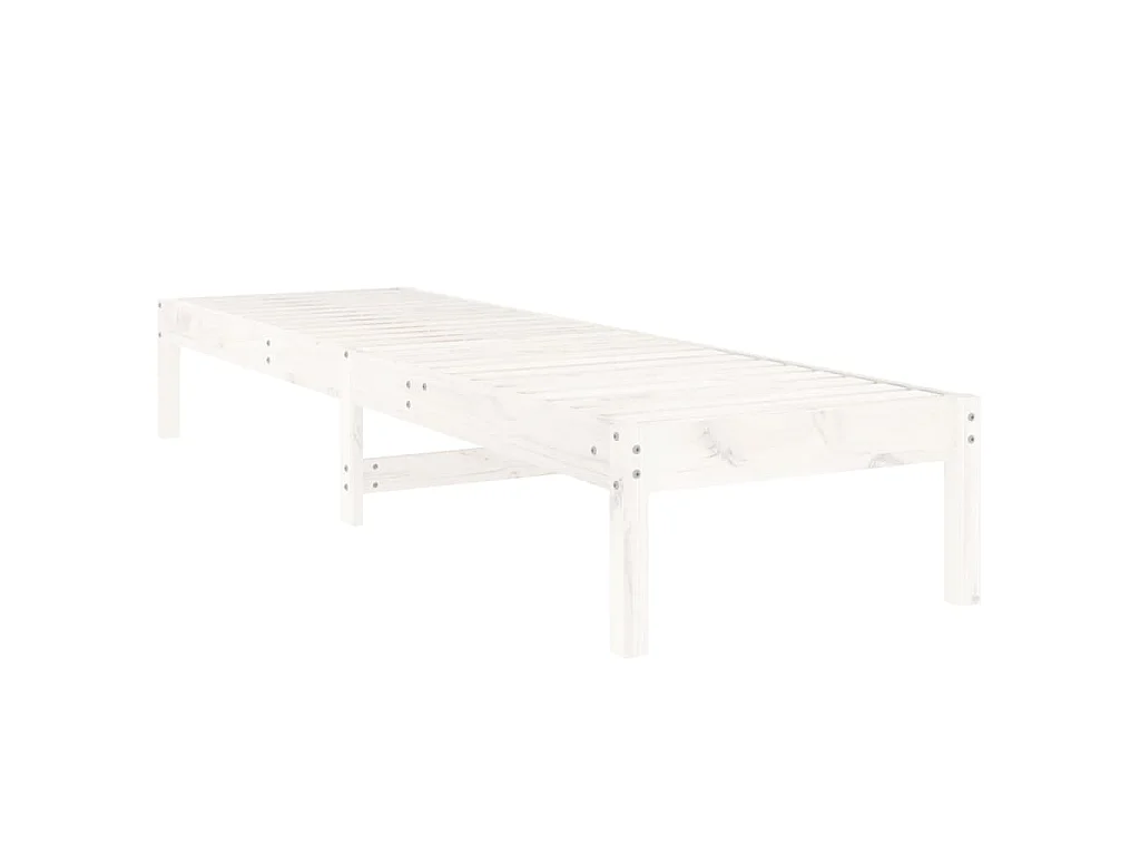 Chaises longues lot de 2 blanc 199,5x60x74cm bois massif de pin