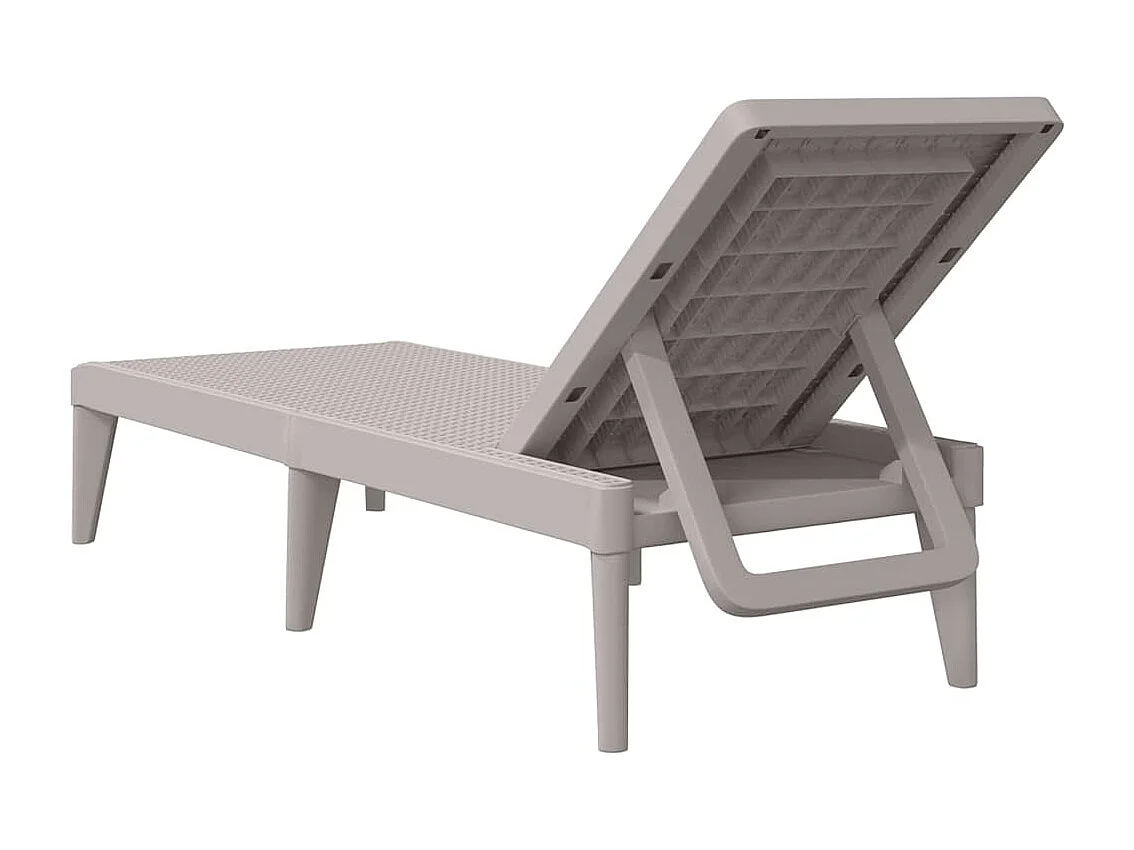 Chaise longue cappuccino 186x60x29 cm PP