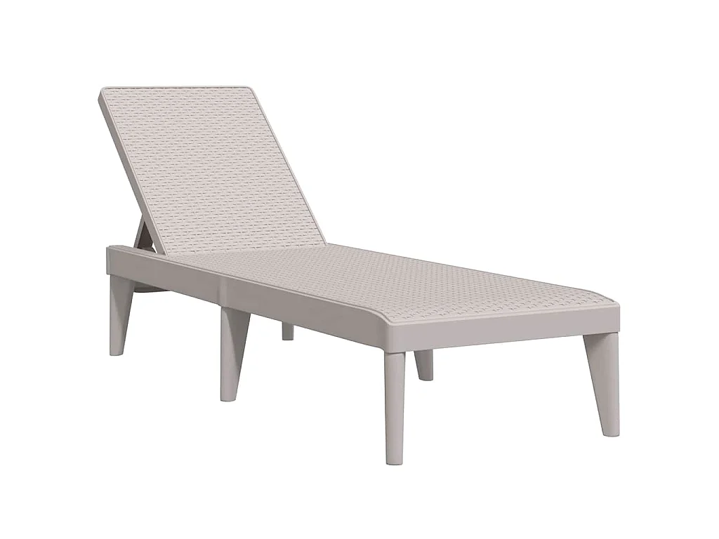 Chaise longue cappuccino 186x60x29 cm PP