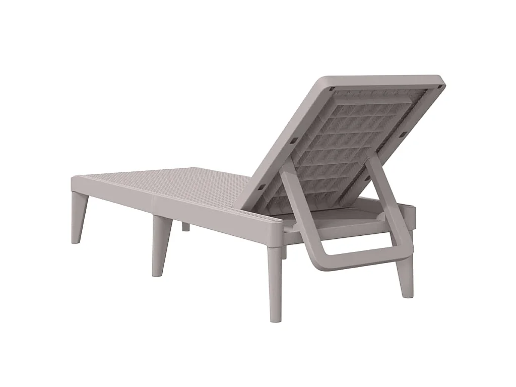 Chaise longue cappuccino 186x60x29 cm PP