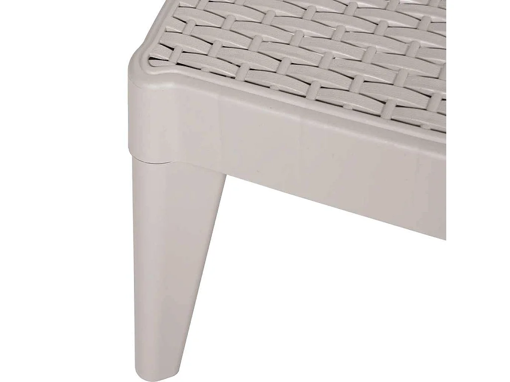 Chaise longue cappuccino 186x60x29 cm PP