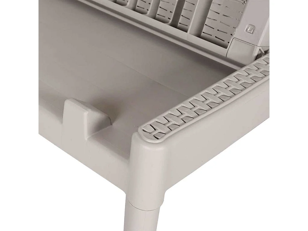 Chaise longue cappuccino 186x60x29 cm PP