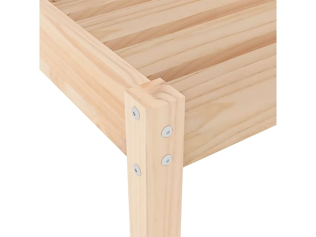 Chaises longues lot de 2 avec table bois massif de pin