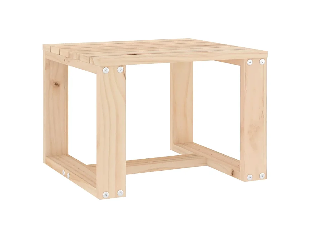 Chaises longues lot de 2 avec table bois massif de pin