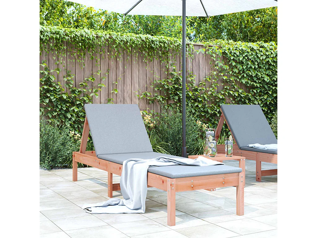 Chaise longue 199,5x60x74 cm bois massif de douglas