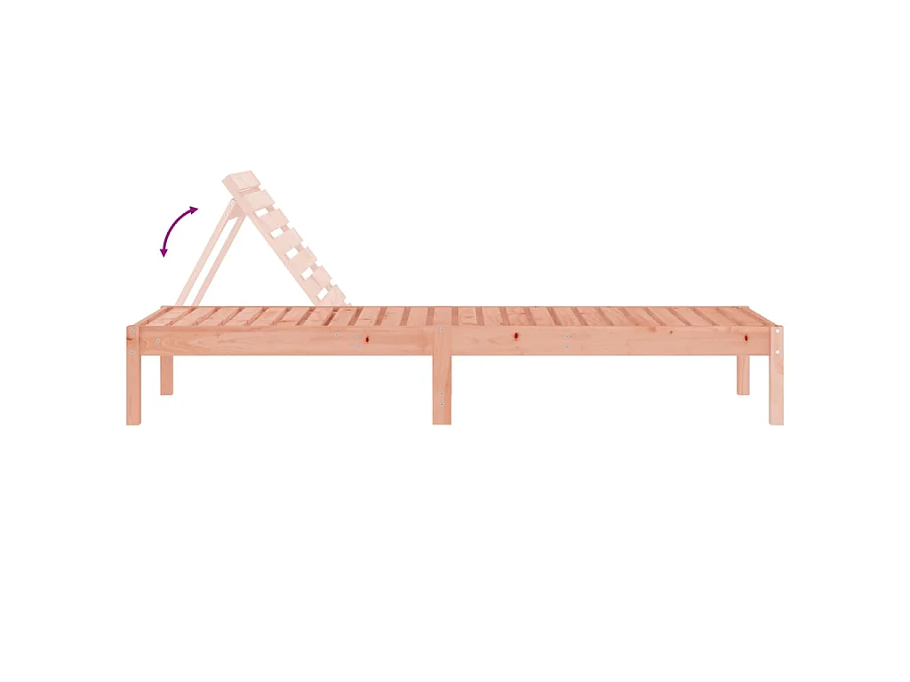 Chaise longue 199,5x60x74 cm bois massif de douglas