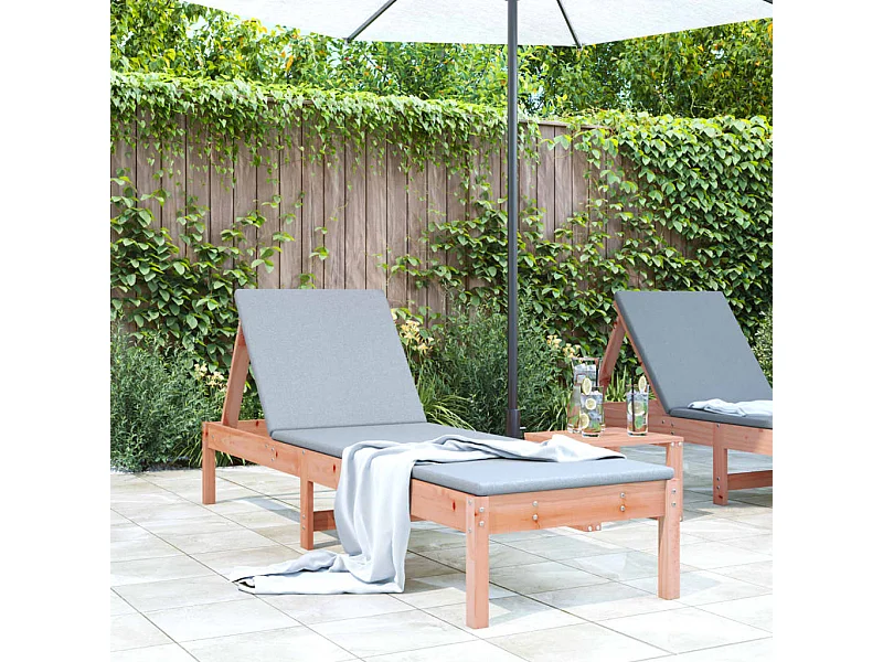 Chaise longue 199,5x60x74 cm bois massif de douglas