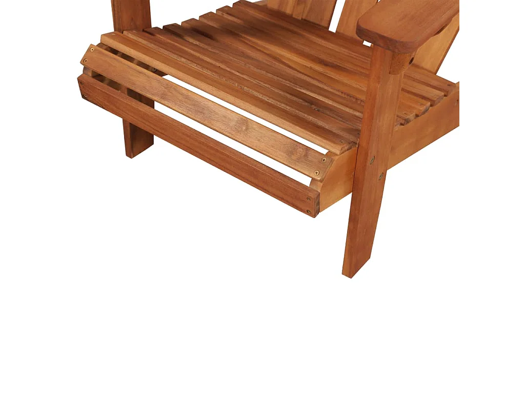 Silla de jardín Adirondack con reposapiés madera acacia maciza