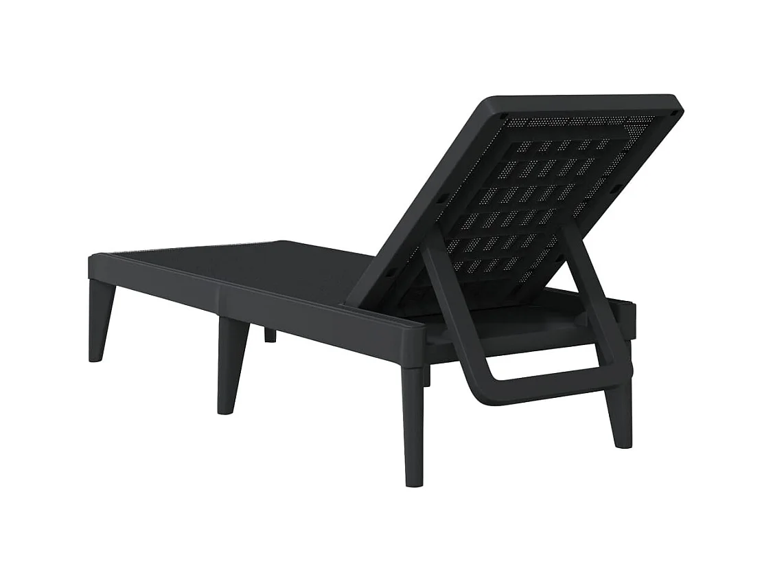 Lettino Antracite 186x60x29 cm in PP